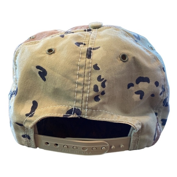 VTG 1991 Operation Desert Storm Plastic Snapback Ball Cap Hat Camo Eagle OSFA - Picture 6 of 13
